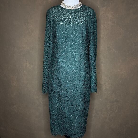 Monique Lhuillier ML Green Lace Sheath Dress Women's 10 Long Sleeve Holiday  is available for purchase on au PAY Market - Imported Goods Online Store  Co.Ltd. | au PAY Market - Online Shopping Site